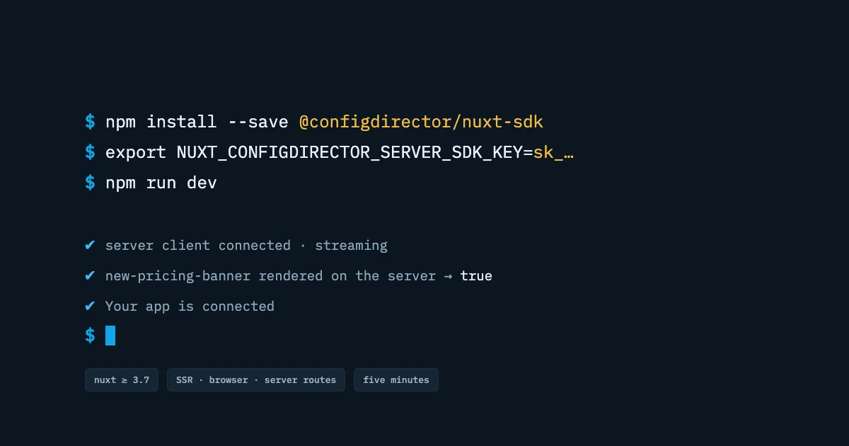 Remote config for Nuxt in five minutes